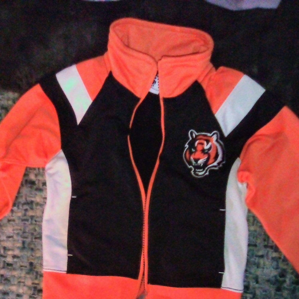 Kids Orange and Black Bangels Jacket